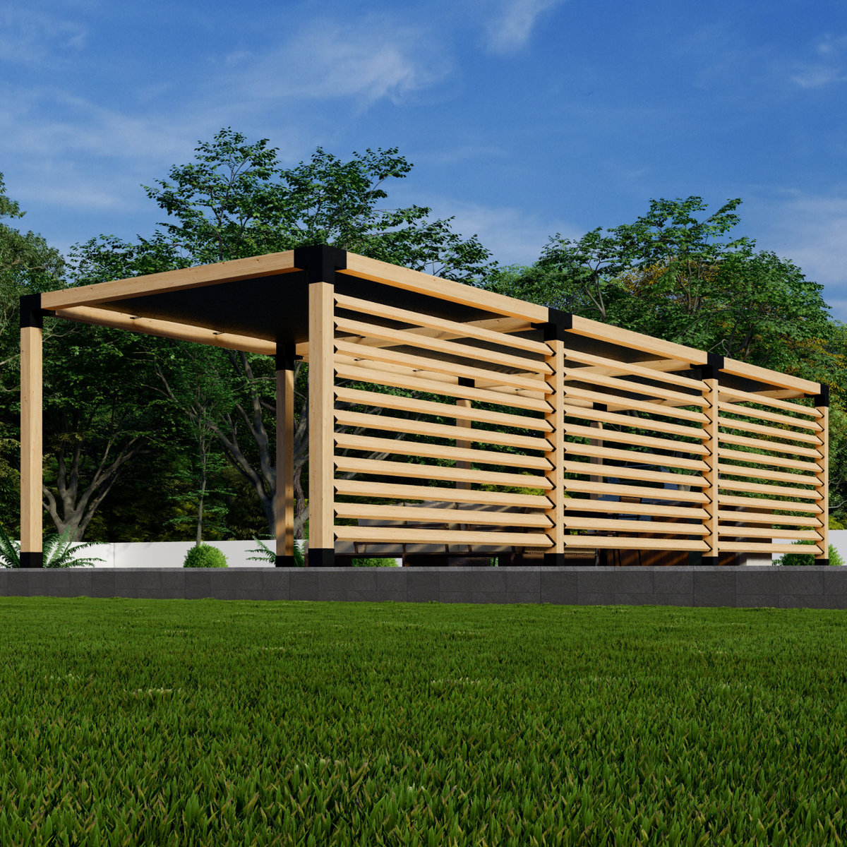 Kit de supports pour construire une pergola moderne en bois de charpente