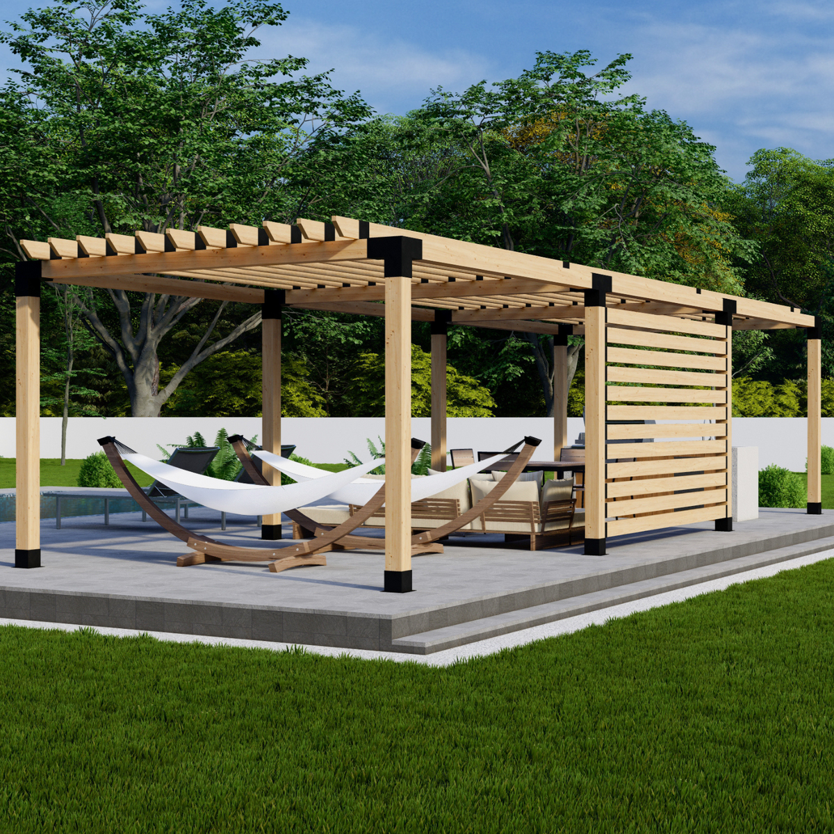 Kit de quincaillerie pour construire une pergola dans le jardin
