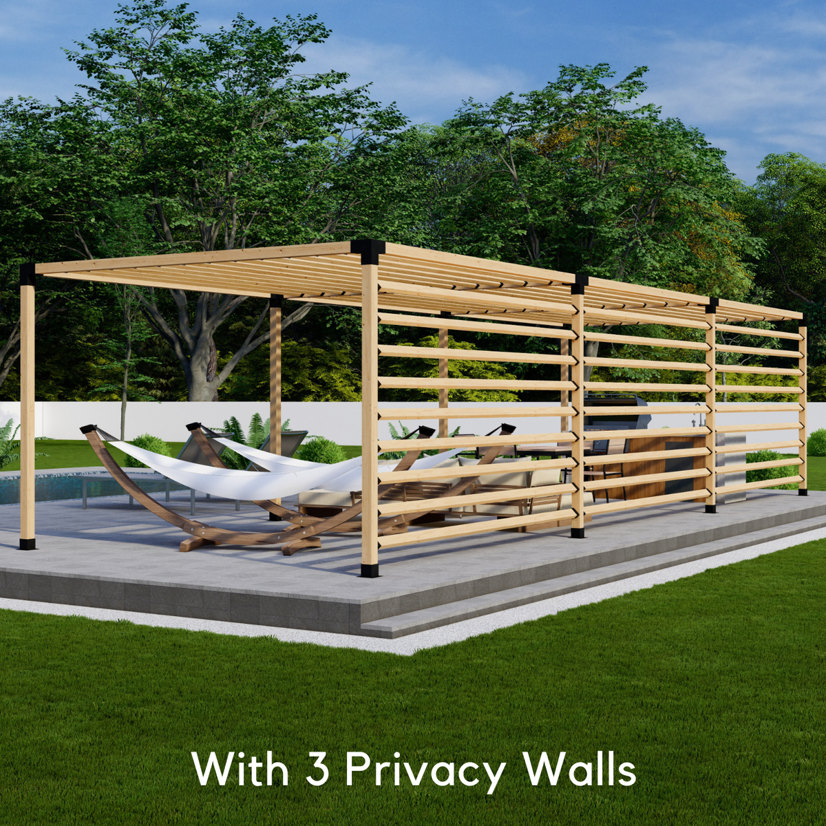 Kit de supports pour construire une pergola autoportante en bois