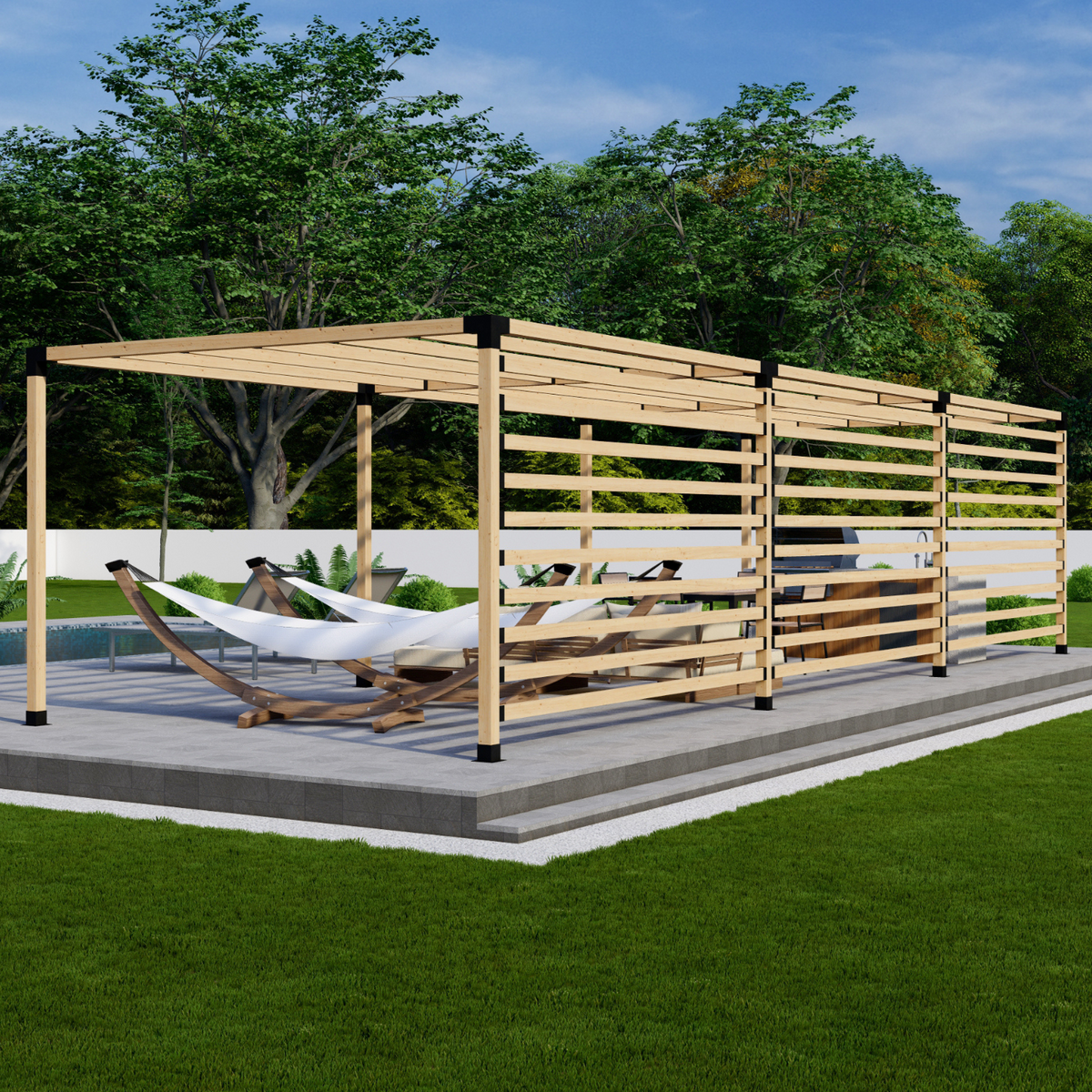 Kit pour pergola longue
