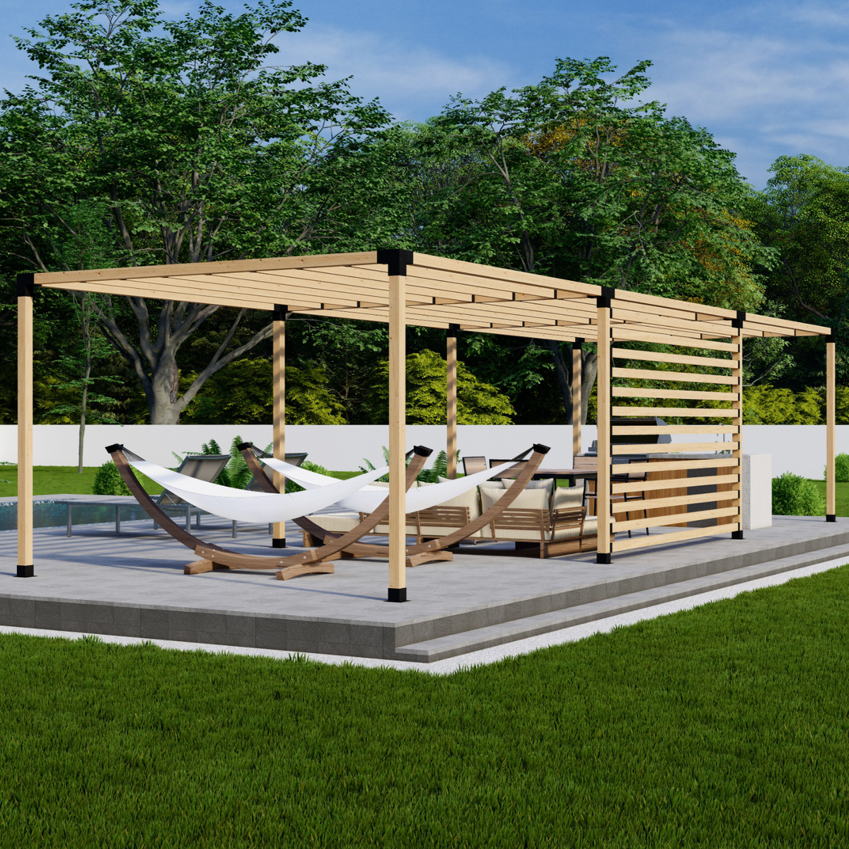 Grand kit de pergola extérieure