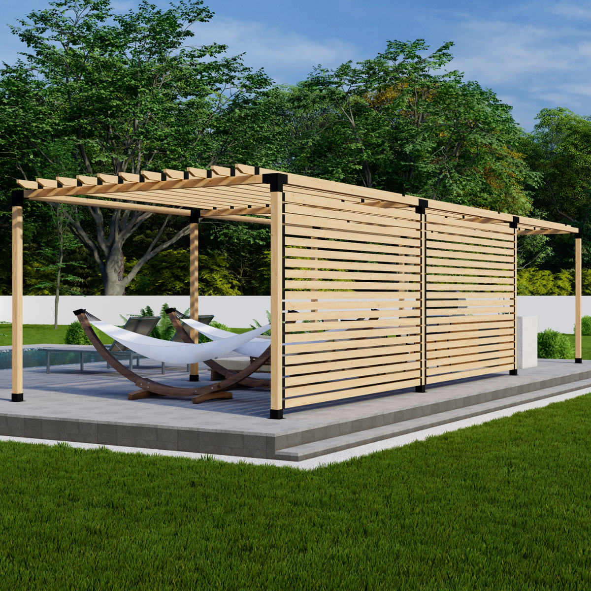 Ensemble complet de supports pour construire une pergola
