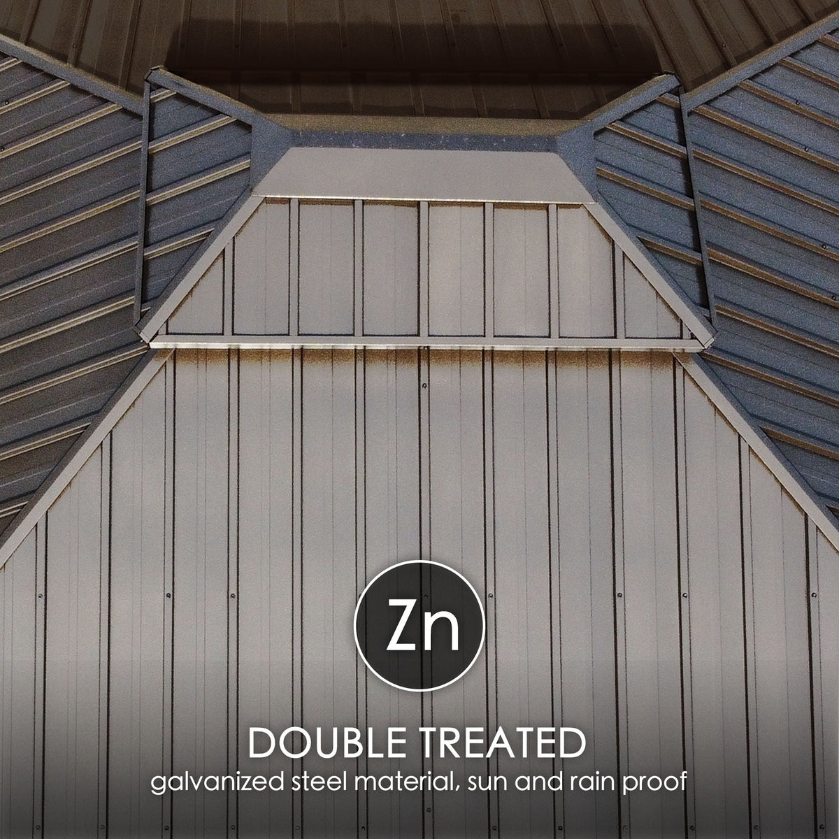 Kozyard Apollo 12ft x 16ft – Pavillon à toit rigide en aluminium, double toit en acier galvanisé et moustiquaire, pavillon métallique extérieur permanent pour terrasse, deck et pelouse