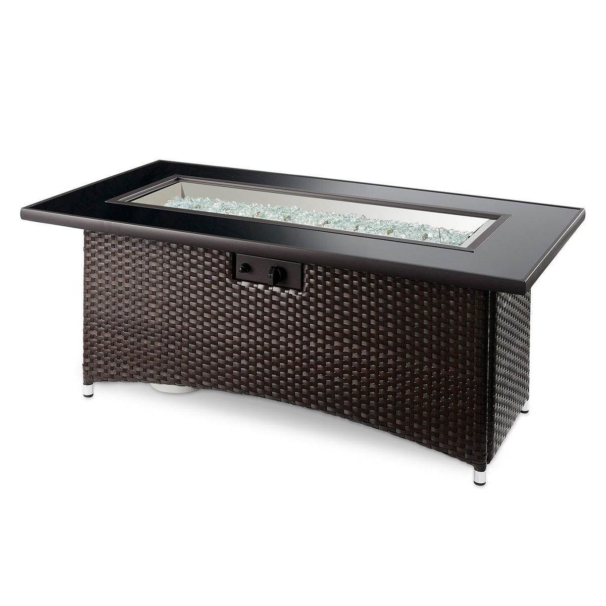 Balsam Montego – Table brasero linéaire à gaz avec pare-feu en verre – MG-1242-BLSM-K/GG-1242