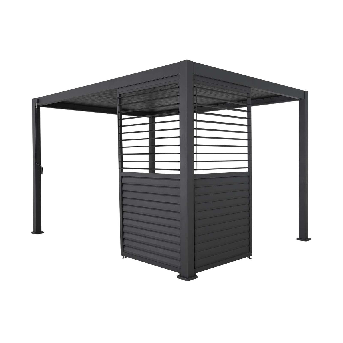 1M NOVA TITAN – Paroi réglable à lames orientables pour pergola en aluminium – gris