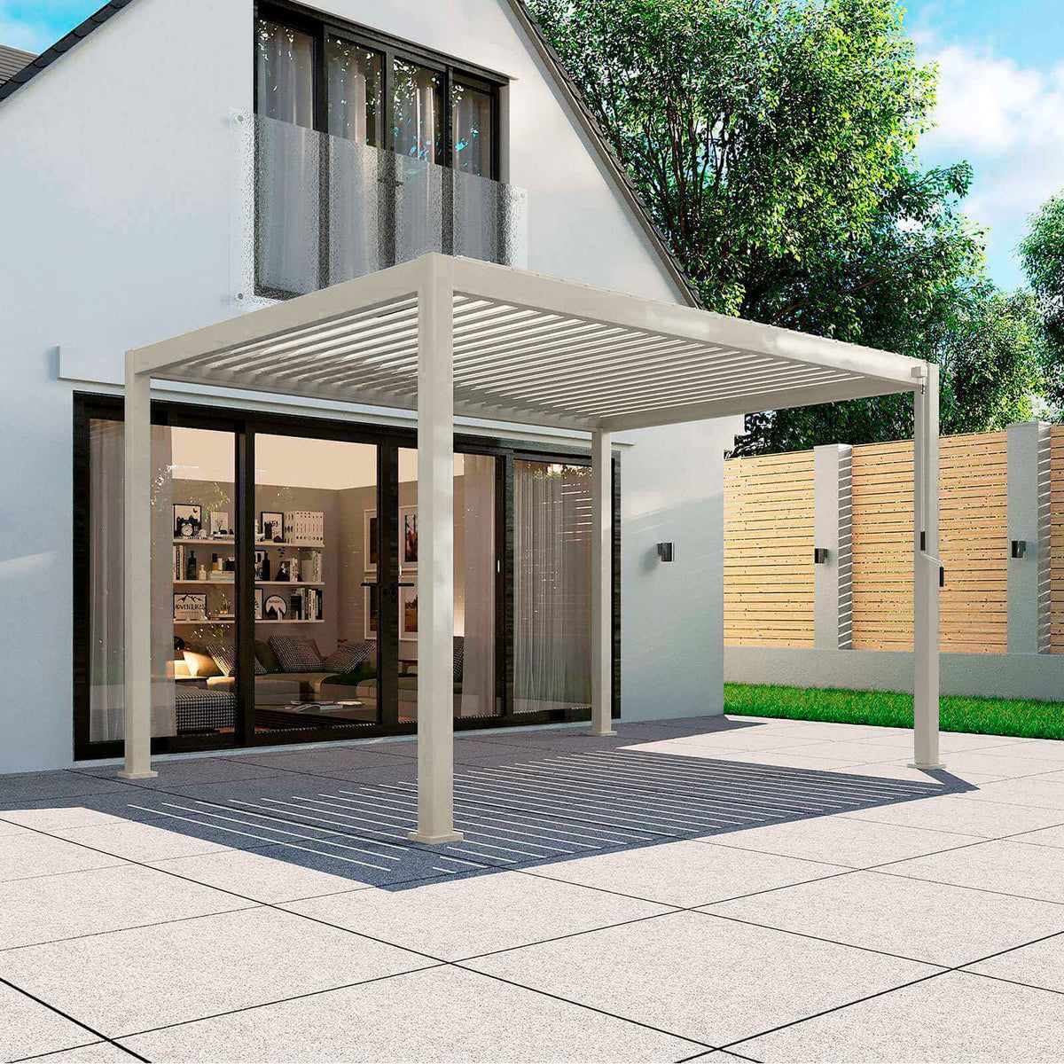 NOVA TITAN – Pergola rectangulaire 4m x 3m – Pebble (modèle 2026)