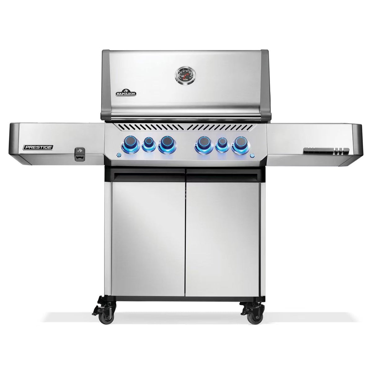 Napoleon Prestige 500 RSIB – Barbecue 6 brûleurs avec brûleurs infrarouges latéral et arrière, acier inoxydable