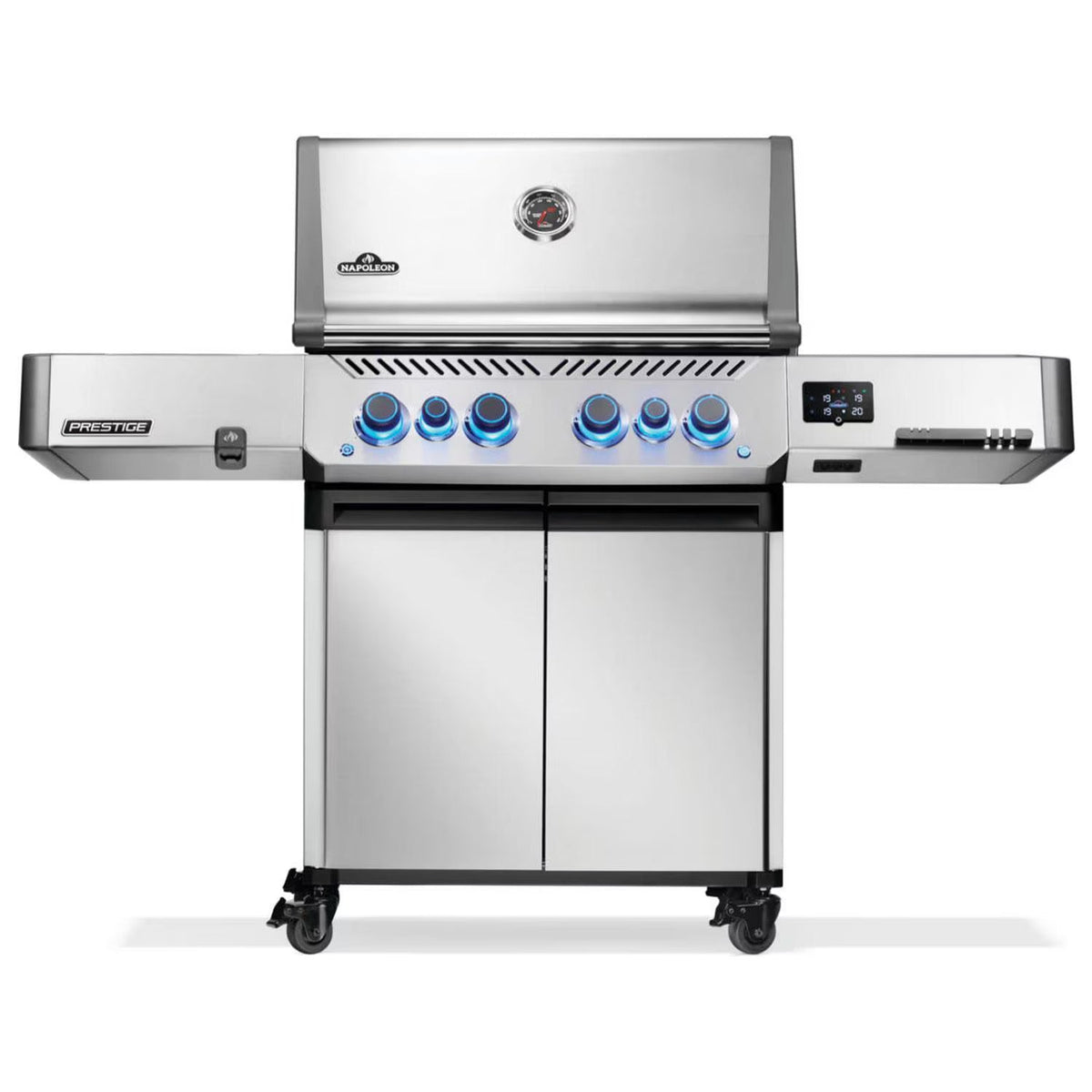 Napoleon Prestige 500 Connected RSIB – Barbecue 6 brûleurs avec brûleurs infrarouges latéral et arrière, acier inoxydable, WiFi & Bluetooth