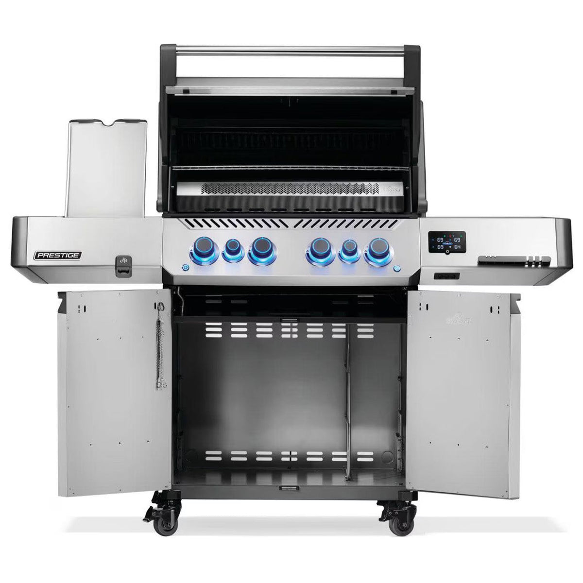 Napoleon Prestige 500 Connected RSIB – Barbecue 6 brûleurs avec brûleurs infrarouges latéral et arrière, acier inoxydable, WiFi & Bluetooth