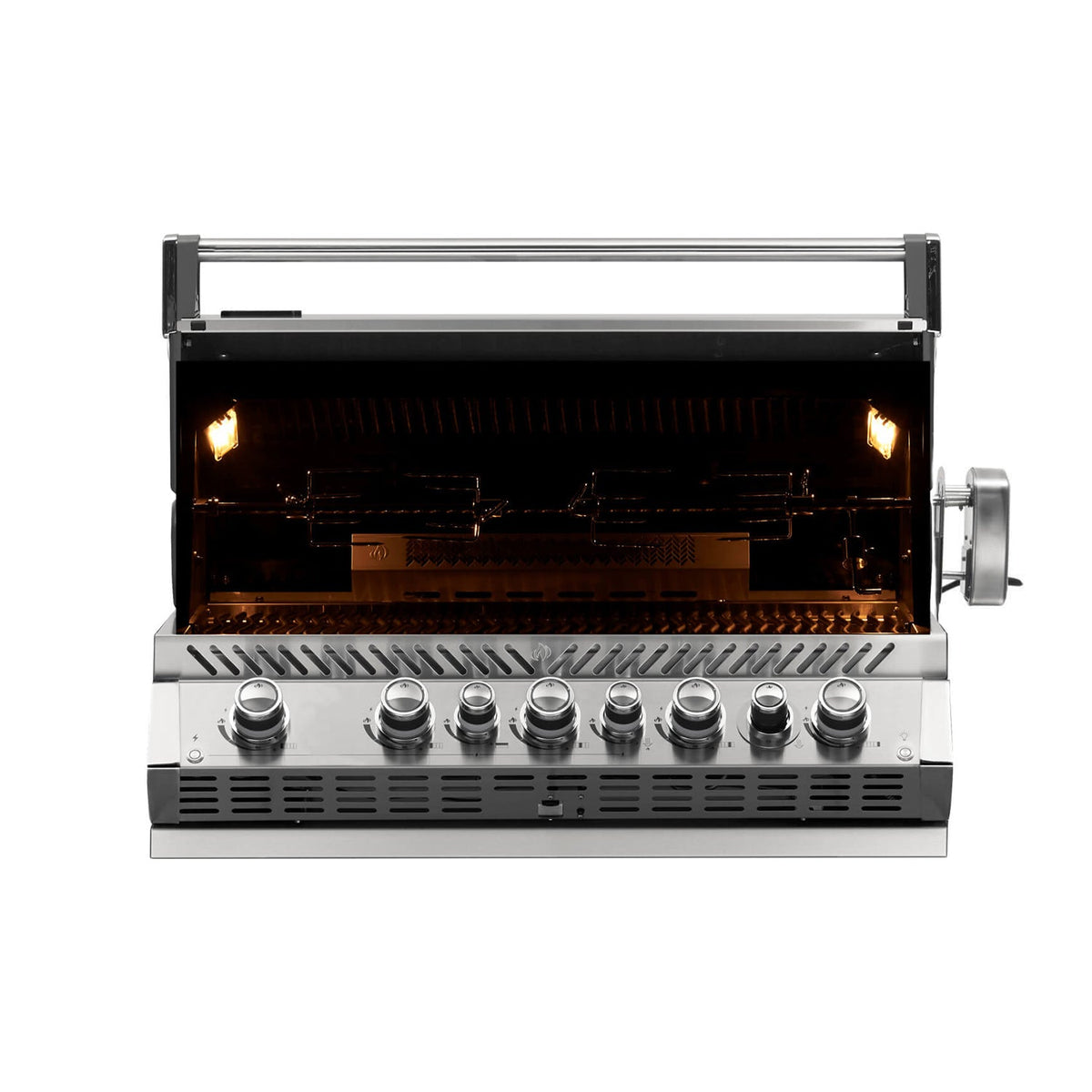 Napoleon Built-in Prestige PRO 665 RB – Barbecue encastrable 7 brûleurs avec brûleur infrarouge arrière, acier inoxydable