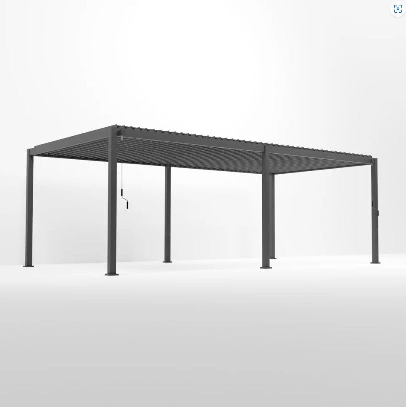 NOVA TITAN – Pergola rectangulaire 8m x 3.6m – gris (modèle 2026)