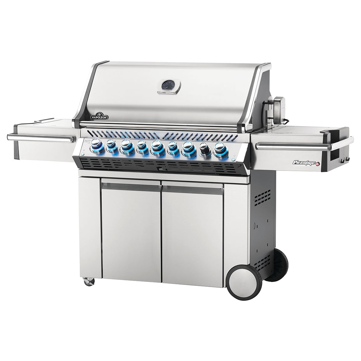 Napoleon Prestige PRO 665 RSIB – Barbecue 8 brûleurs avec brûleurs infrarouges latéral et arrière, acier inoxydable
