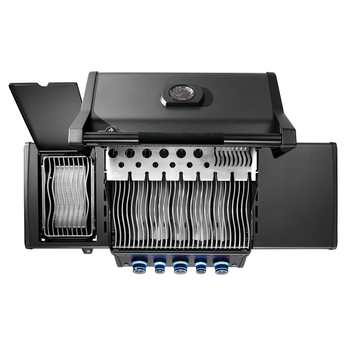 Napoleon Rogue PRO-S 425 RSIB Phantom – Barbecue 5 brûleurs avec brûleurs infrarouges latéral et arrière, Matte Black