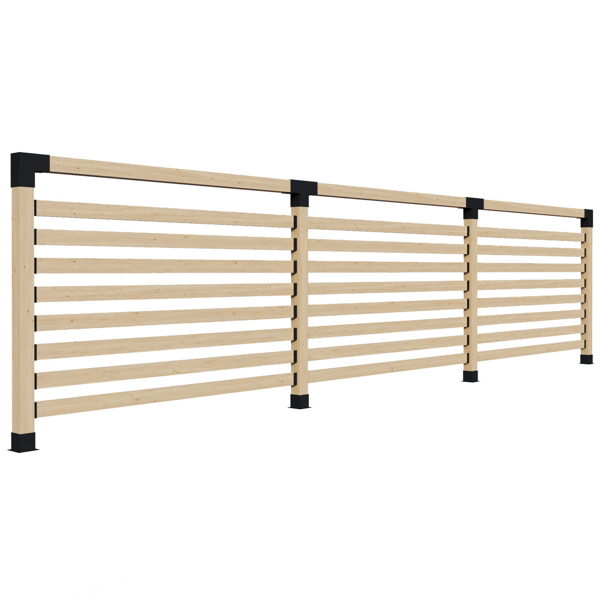Kit de paroi d’intimité autoportante pour jardin jusqu’à 36' (2 sections de paroi avec structure 6x6)