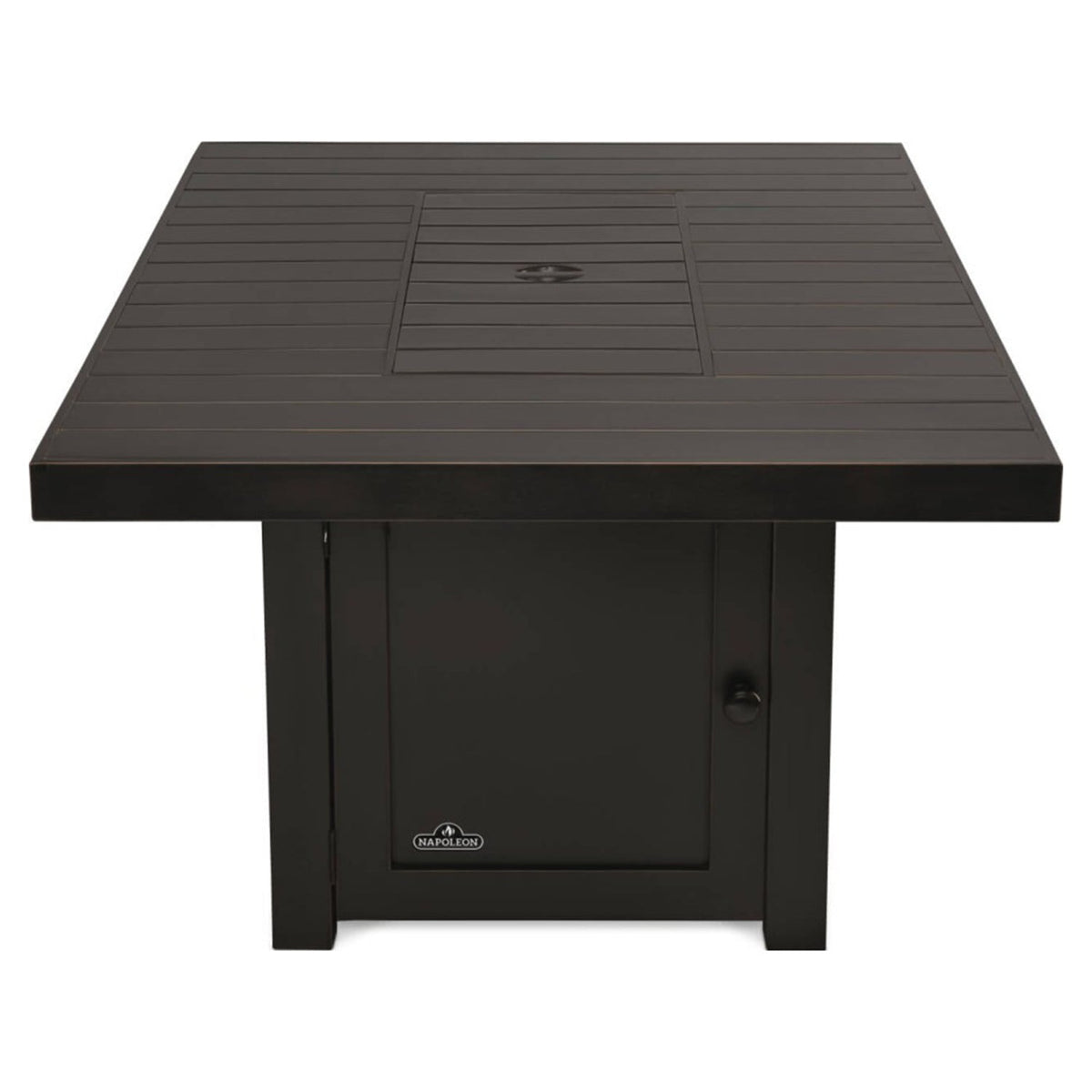 St. Tropez – Table Patioflame rectangulaire avec pare-vent en verre