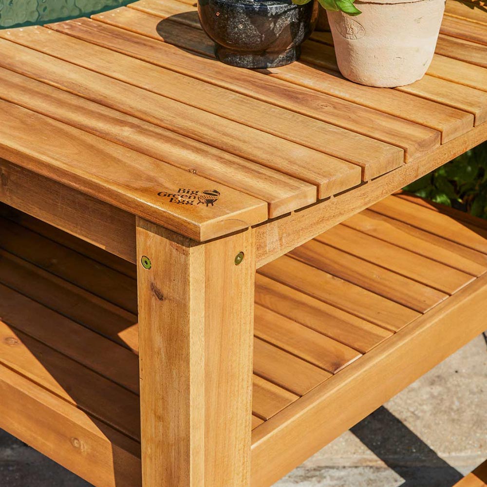 Table en bois d’acacia pour Large Big Green Egg