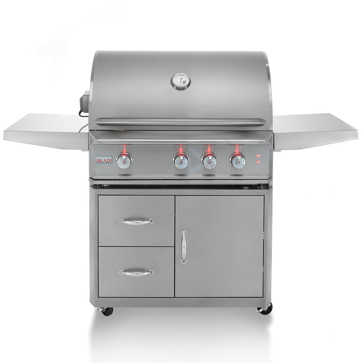 Blaze PRO 34" – Barbecue à gaz encastrable 3 brûleurs avec chariot – BLZ-3PRO + BLZ-3PRO-CART