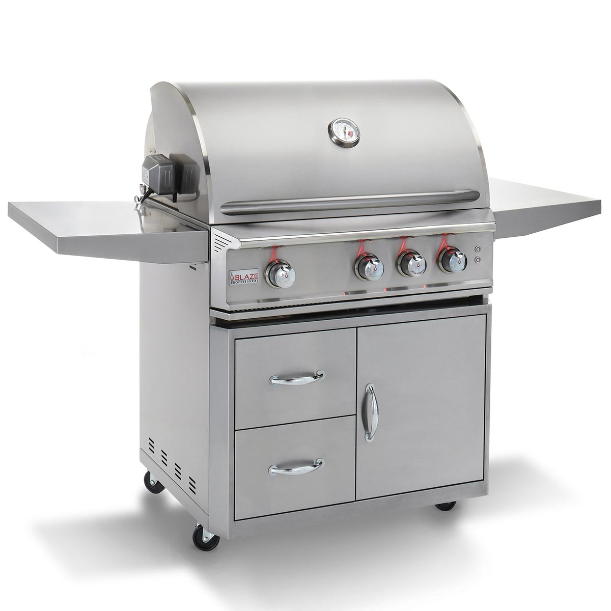 Blaze PRO 34" – Barbecue à gaz encastrable 3 brûleurs avec chariot – BLZ-3PRO + BLZ-3PRO-CART