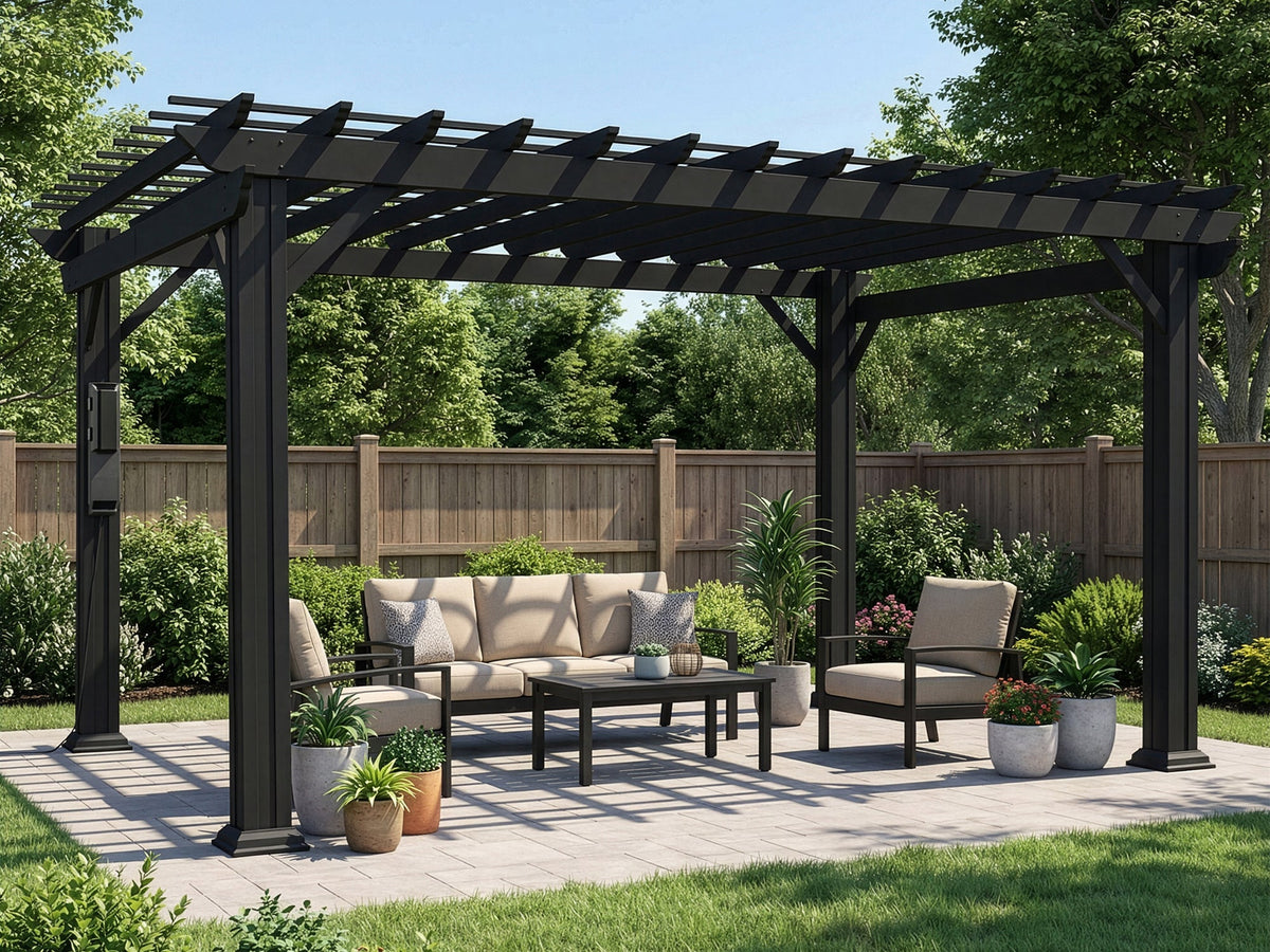 Stratford | Pergola en acier 14x12 – noire