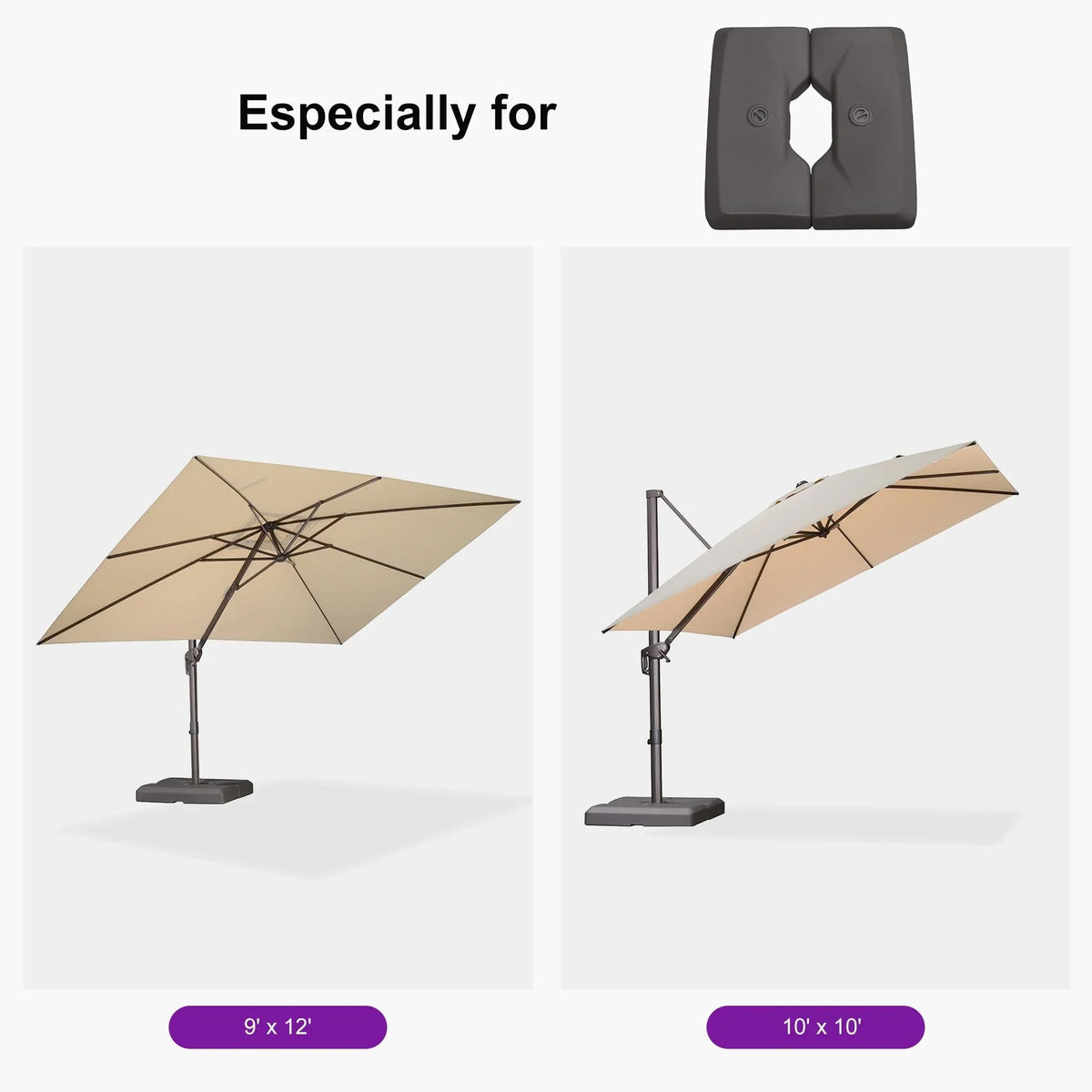 PURPLE LEAF – Base lestée pour parasol déporté ZY02XGTBS-90