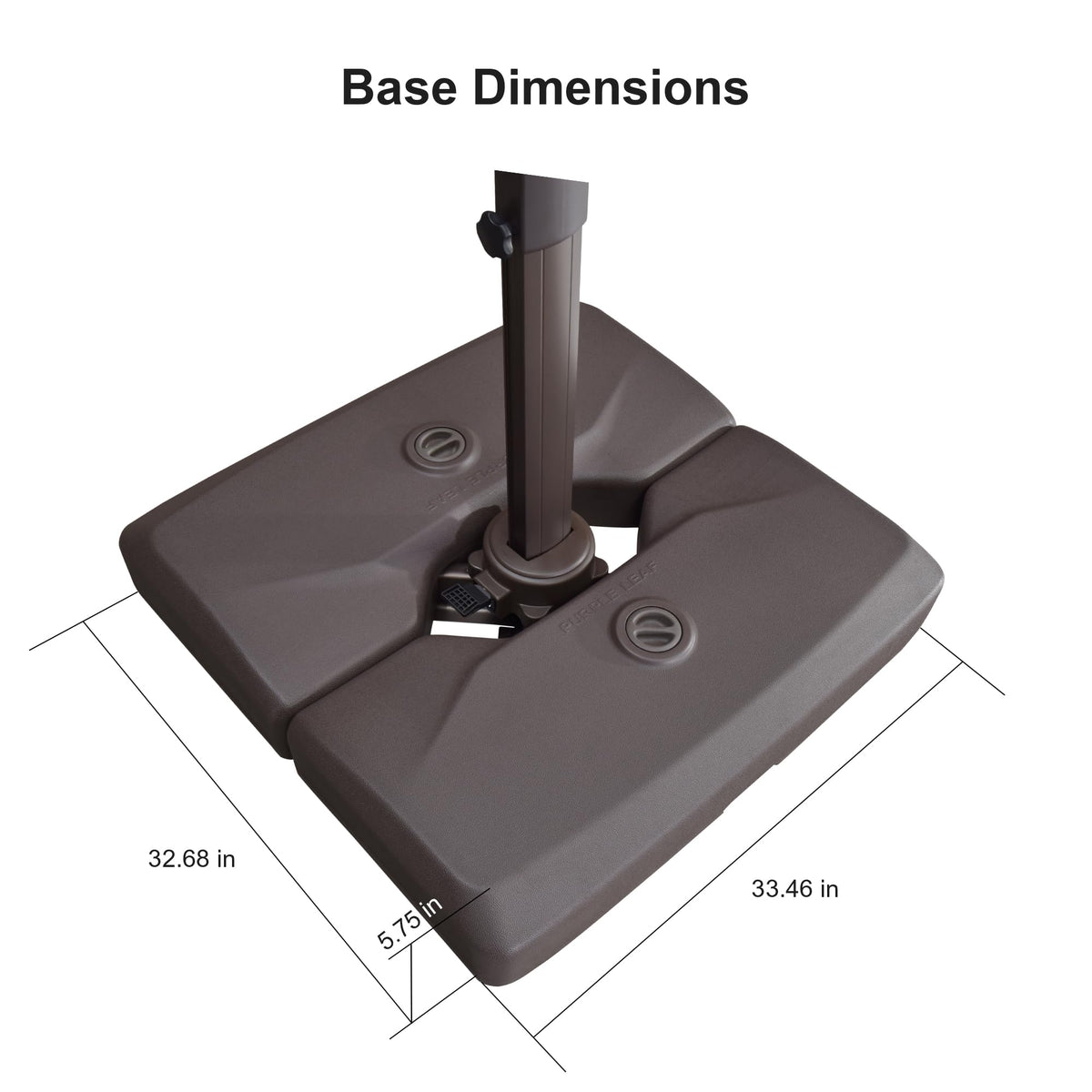 PURPLE LEAF OPEN BOX – Base lestée ZY02XGTBS-75 pour parasol déporté à structure en aluminium bronze