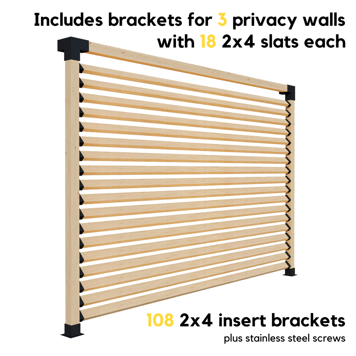 Kit de pergola au-dessus d’une terrasse