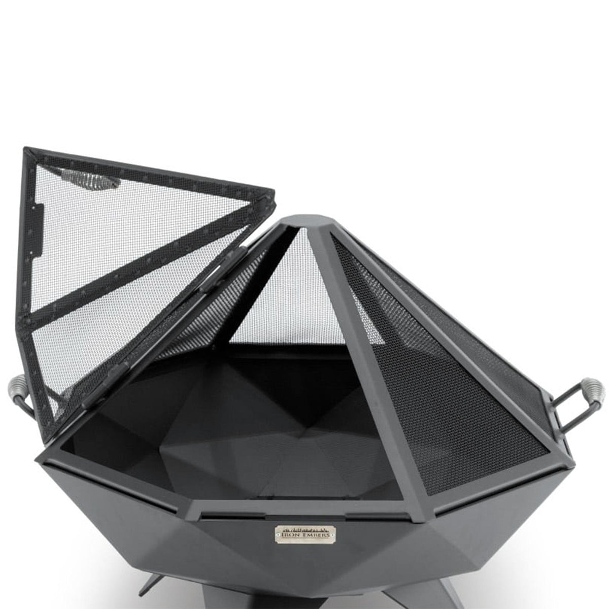 Iron Embers Polygon 3' – Ensemble brasero avec pare-étincelles, double porte