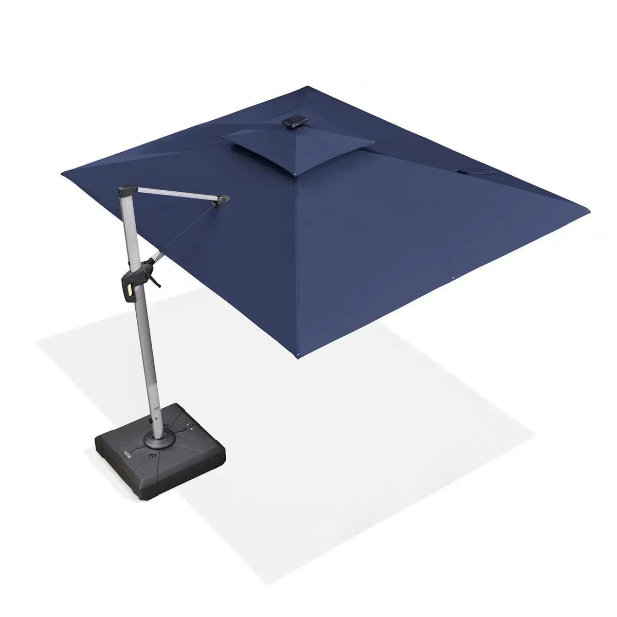 PURPLE LEAF – Parasol de terrasse rectangulaire à LED alimenté à l’énergie solaire avec éclairage