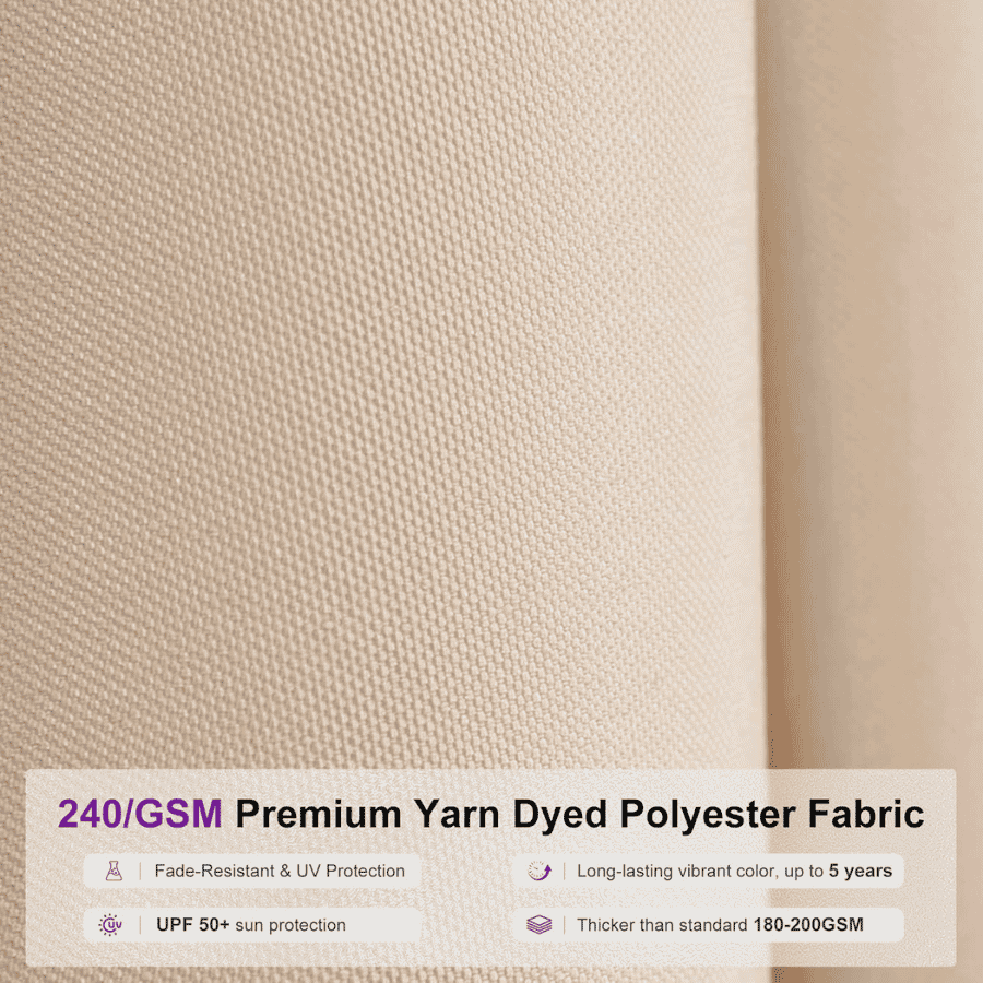 PURPLE LEAF – Parasol de terrasse semi-automatique extra-large Premium, modèle commercial pour jardin, café et hôtel