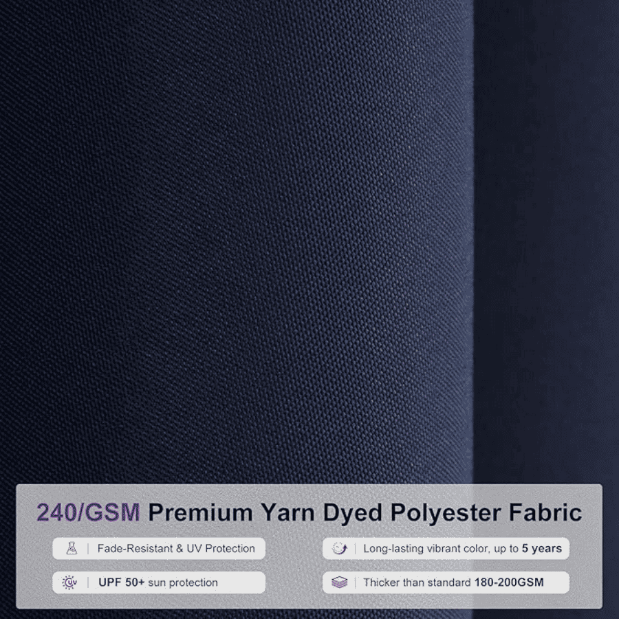 PURPLE LEAF – Parasol de terrasse semi-automatique extra-large Premium, modèle commercial pour jardin, café et hôtel