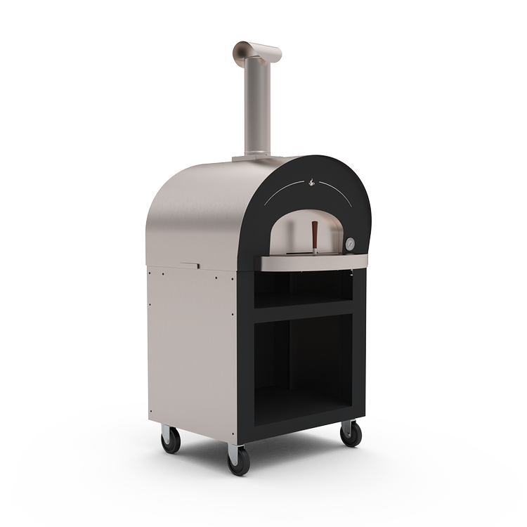 Base roulante pour four à pizza au bois Genio 4.0 – Stainless/Black