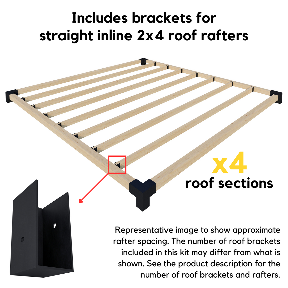 Kit de pergola autoportante 20x15 avec toit