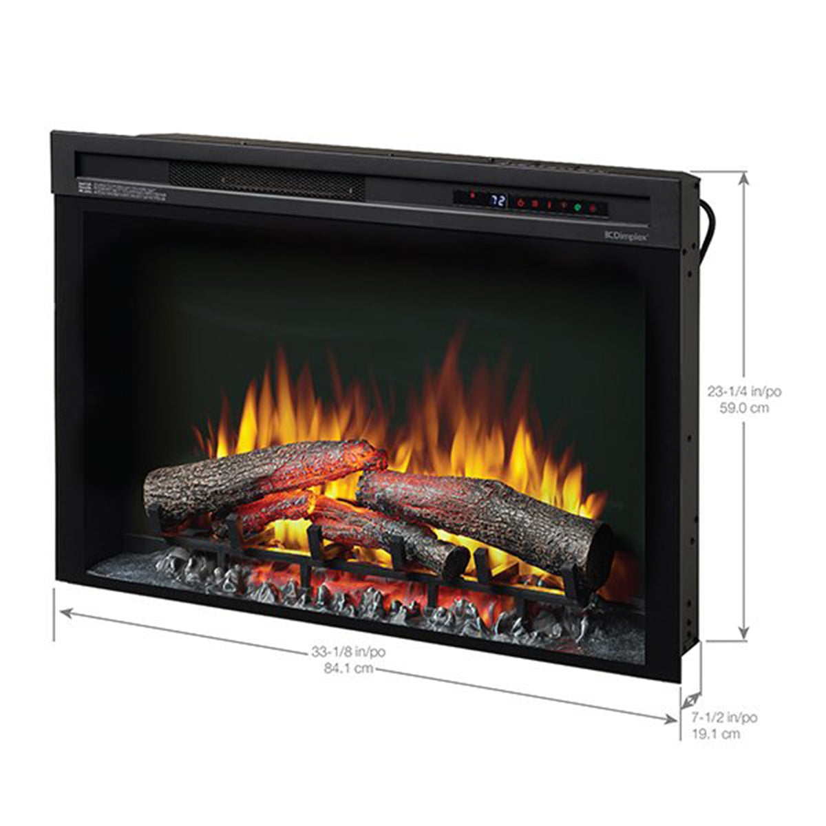 Dimplex Multi-Fire XHD 33 pouces – Foyer électrique enfichable avec bûches – XHD33L