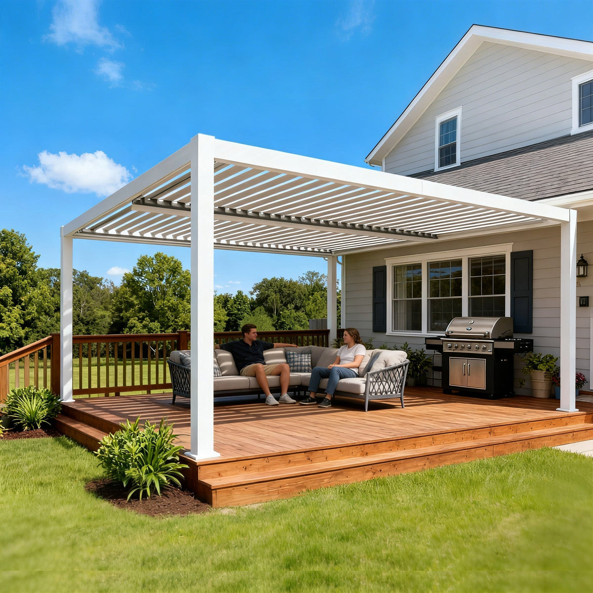 Pergola extérieure à lames orientables
