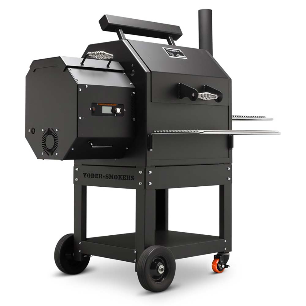 Barbecue fumoir à pellets sur chariot