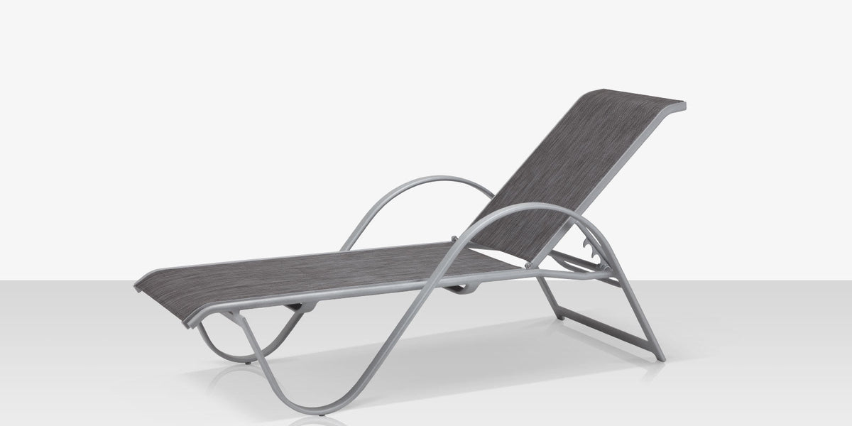 Lanai – Chaise longue, Kessler Silver / toile Slate