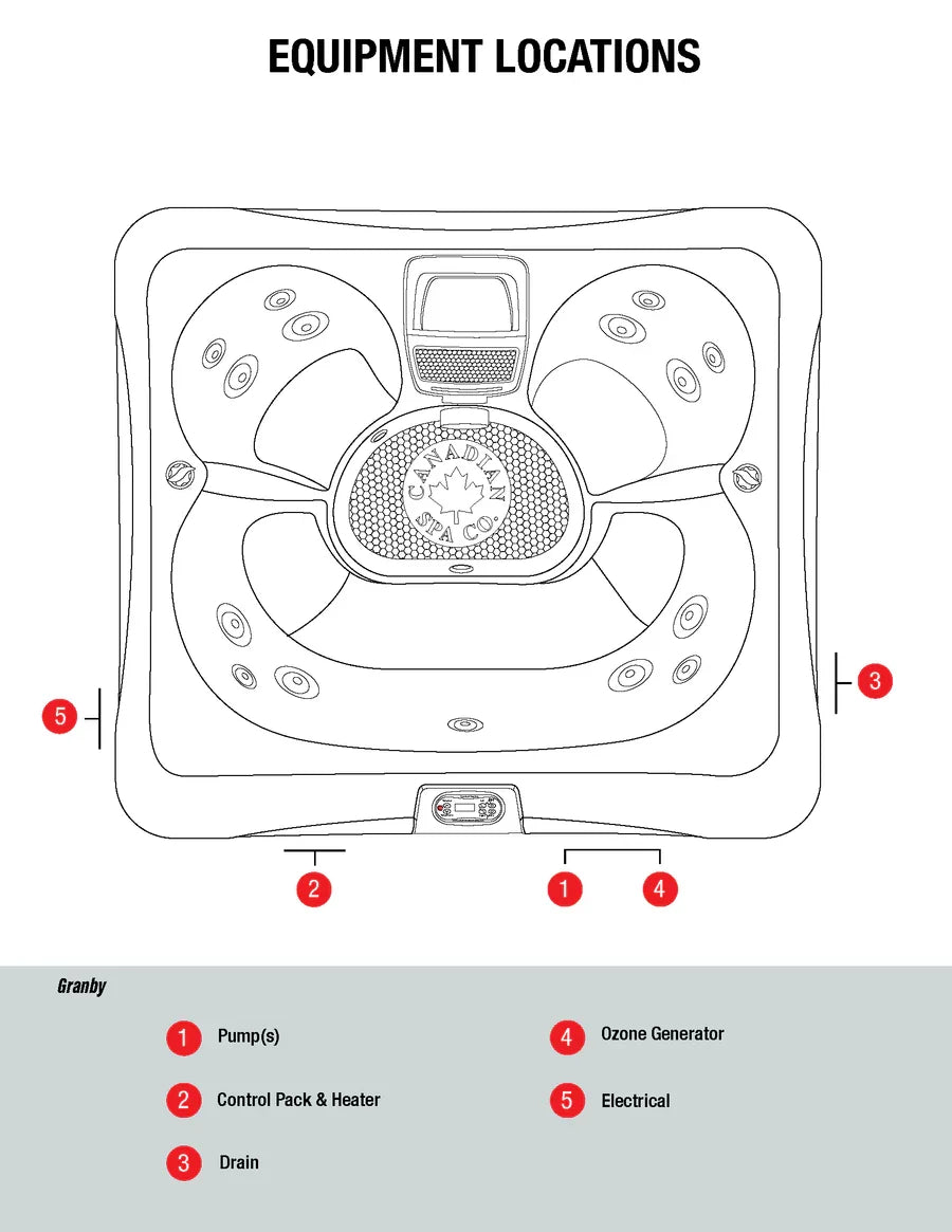 Granby – Bain à remous portable 4 personnes, 15 jets