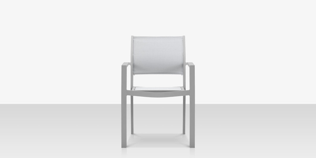Fusion – Fauteuil de repas, structure Kessler Silver / toile Cloud Gray