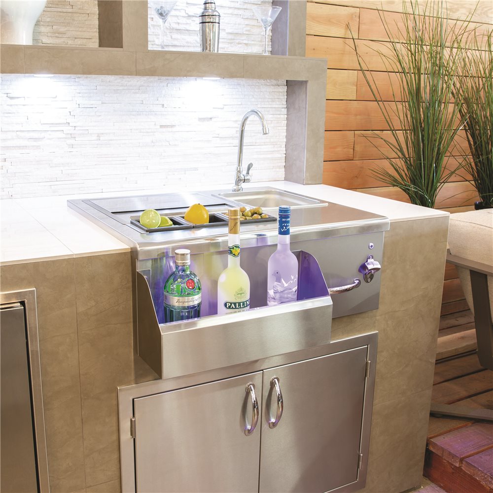 TrueFlame 30" – Station de préparation et boissons éclairée – TF-BC-30L