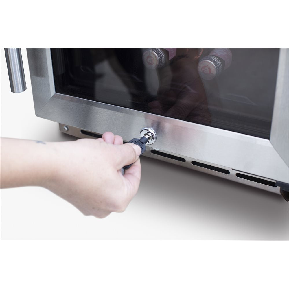 TrueFlame 15" – Réfrigérateur extérieur avec porte vitrée