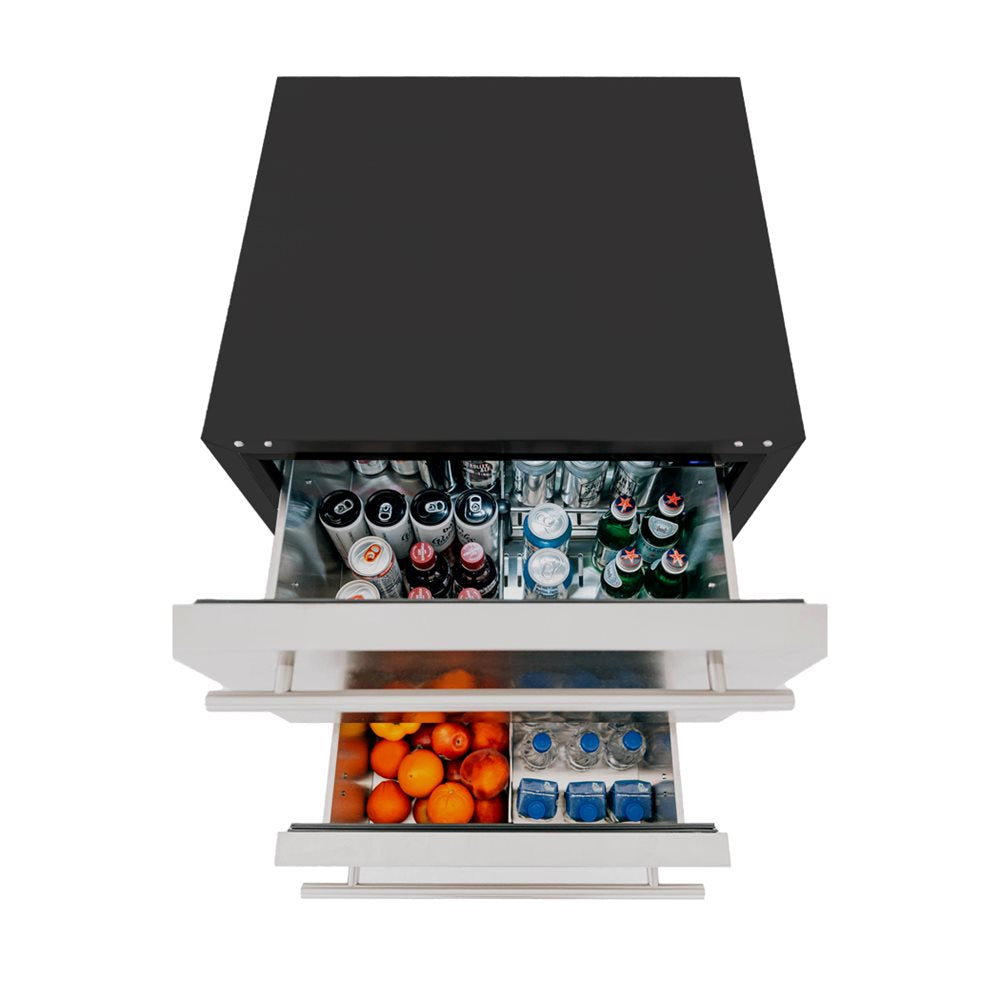TrueFlame 24" 5.3C Deluxe – Réfrigérateur extérieur à 2 tiroirs