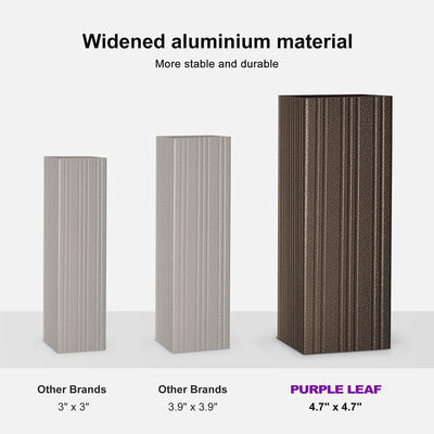 PURPLE LEAF – Pavillon extérieur à toit rigide pour terrasse, structure en aluminium bronze avec rideau bleu marine