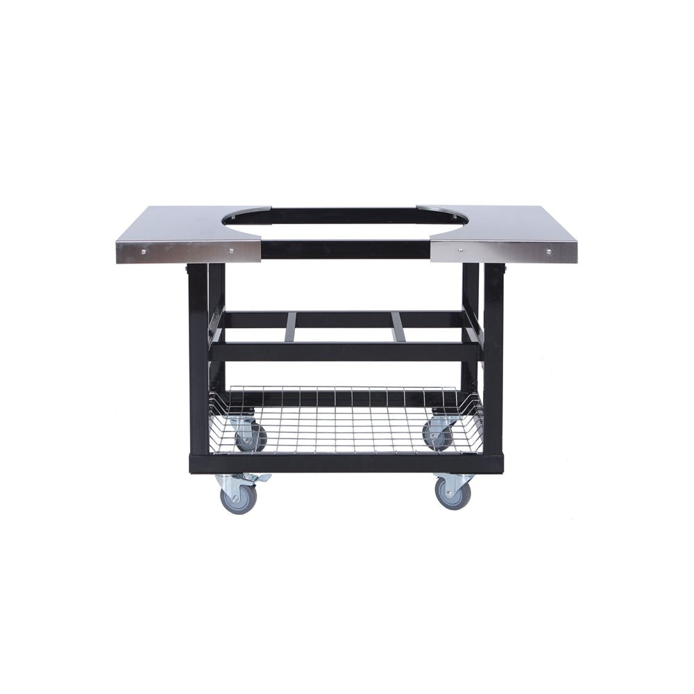 Base chariot avec panier et tablettes latérales en acier inoxydable pour XXL