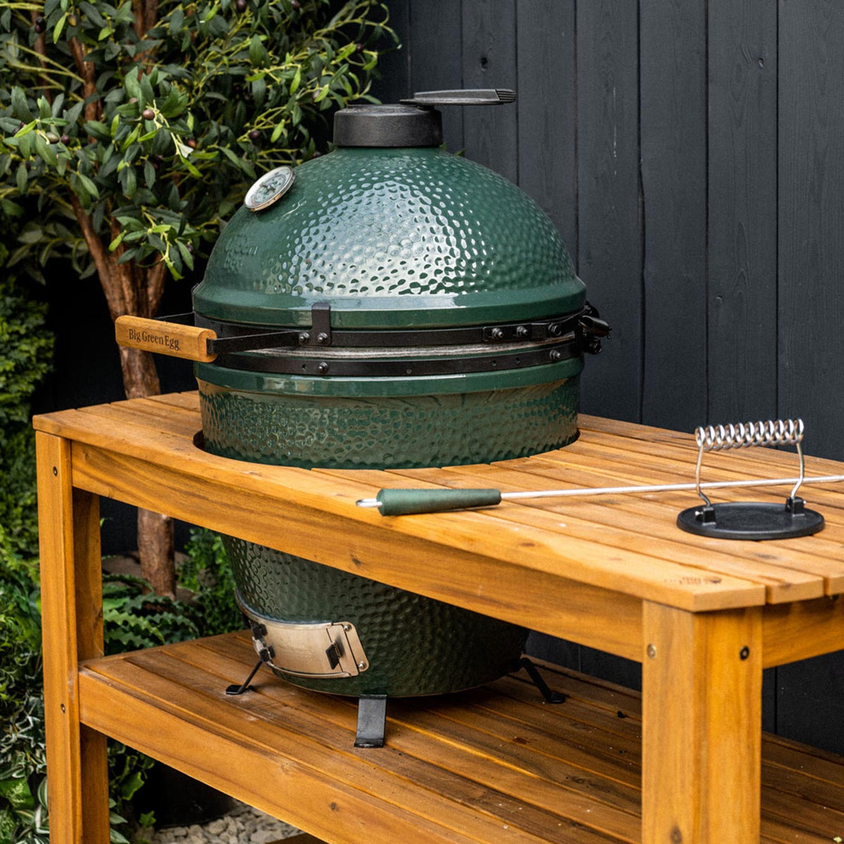 Table en bois d’acacia pour Large Big Green Egg