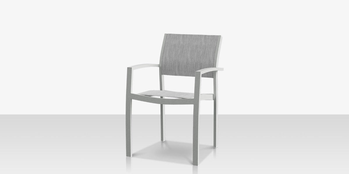 Fusion – Fauteuil de repas, structure Kessler Silver / toile Metallica Platinum