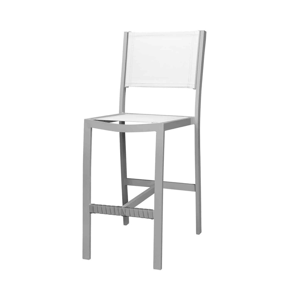 Fusion – Chaise de bar sans accoudoirs, structure Kessler Silver / toile Metallica Platinum
