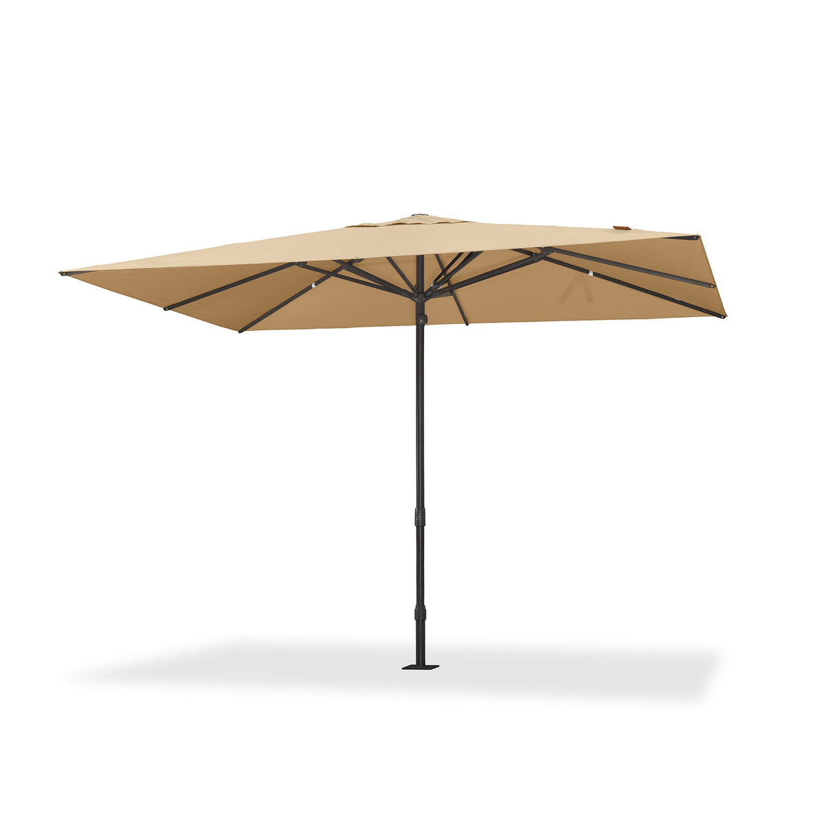 PURPLE LEAF – Parasol de marché haut de gamme renforcé, commercial, hydraulique et semi-automatique pour terrasse