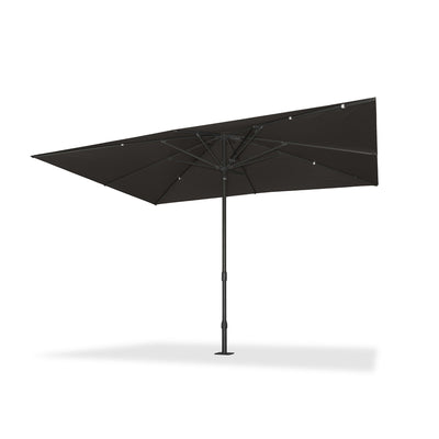 PURPLE LEAF – Parasol de marché haut de gamme renforcé, commercial, hydraulique et semi-automatique pour terrasse