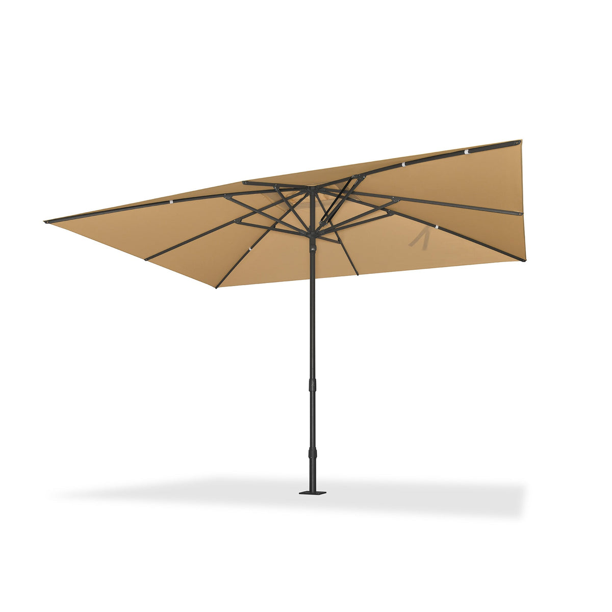 PURPLE LEAF – Parasol de marché haut de gamme renforcé, commercial, hydraulique et semi-automatique pour terrasse