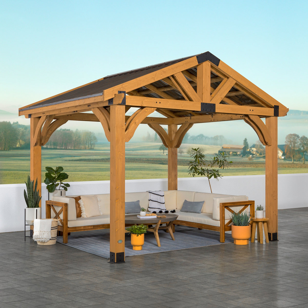 Arlington 12x10 – Pavillon avec électricité, Lt Brown